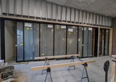 glass slide door